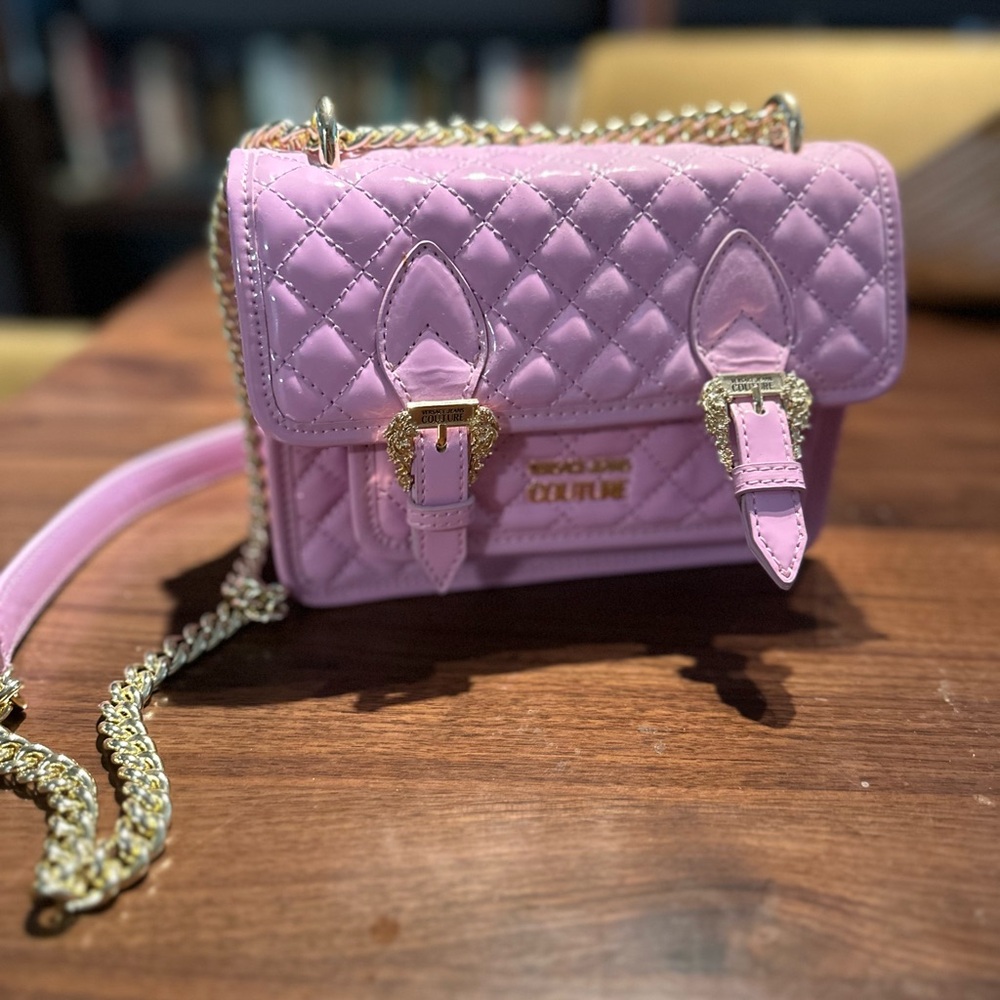 Beautiful pink Versace Jeans purse, barely used.